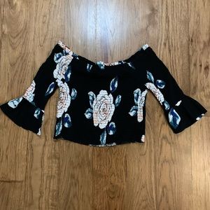 Kendall & Kylie Ruched Off the Shoulder Top